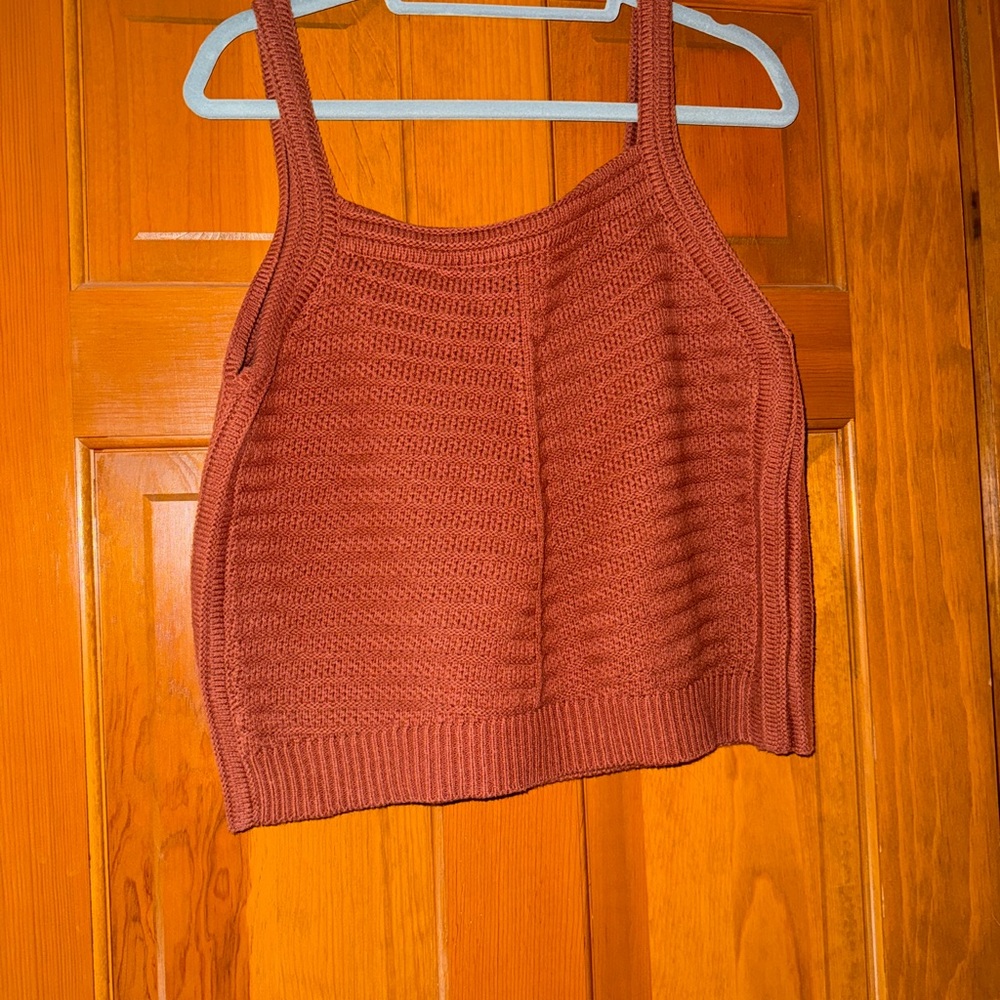Rust Knit Tank Top - Picture 2 of 2